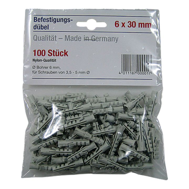 Nailontüübel 6 x 30 mm 100 tk