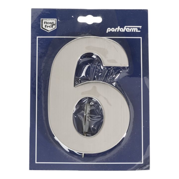 Majanumber Portaferm 6 harjatud roostevaba teras