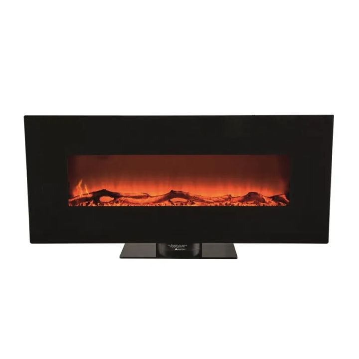 Elektrikamin Flat, must