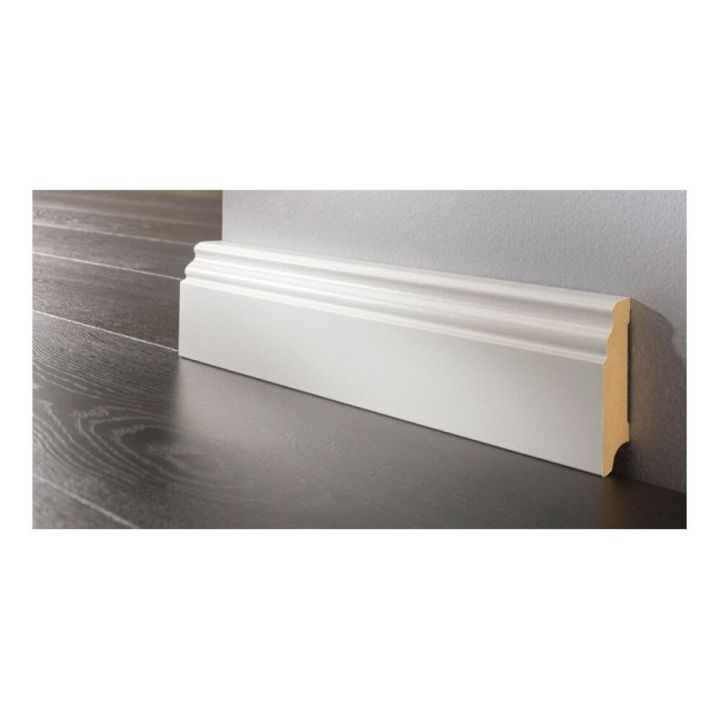 Põrandaliist profileeritud MDF valge 17 x 70 x 2600 mm