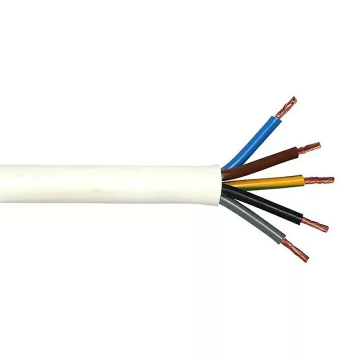Kummikaabel Kabelexpress H05VV-F5x2,5 mm² valge, jooksva meetriga