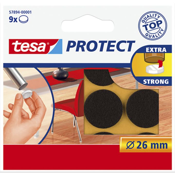 Vildist pehmendus tesa® Protect pruun Ø 26 cm 9 tk