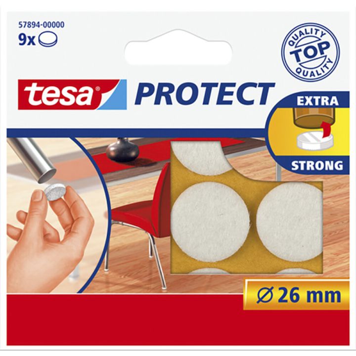 Vildist pehmendus tesa® Protect valge Ø 26 cm 9 tk