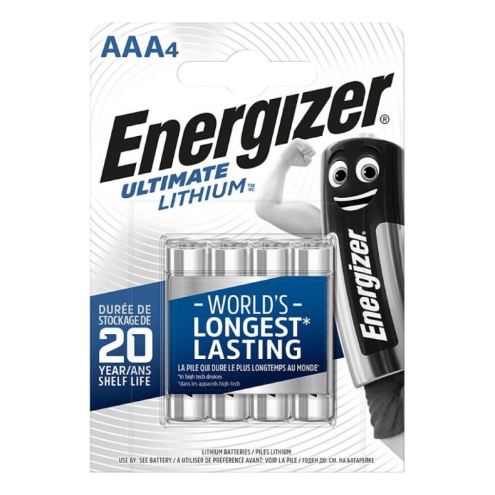 Patareid Energizer Ultimate Lithium AAA FR03 1.5V – 4 tk pakis