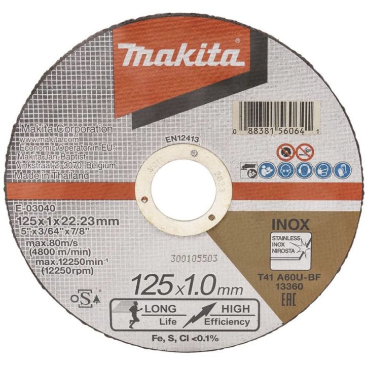 Lõikeketas Makita E-03040 125 x 1 mm