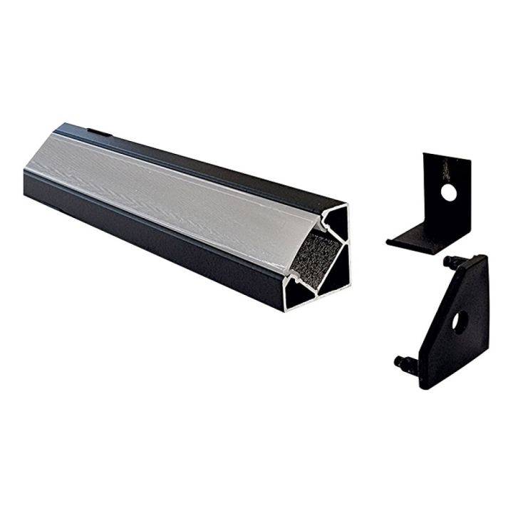 LED-valgusriba alumiiniumprofiil Direct Signs 45° must 2 m