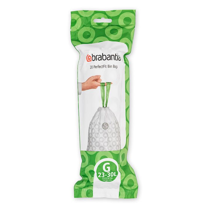 Prügikott Perfect Fit 23-30 l, valge