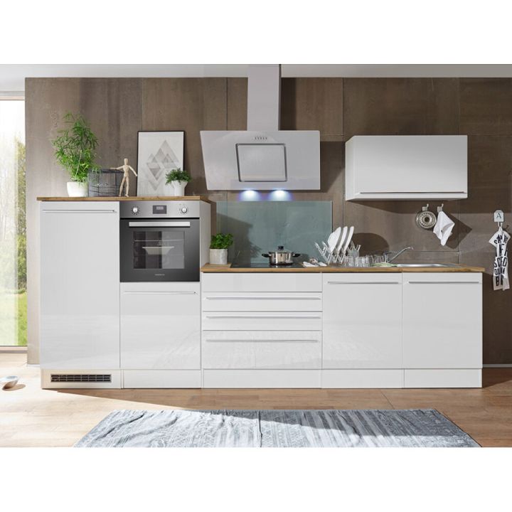 Köögikomplekt Respekta Amanda Premium 3,2 m, valge, keraamiline pliit