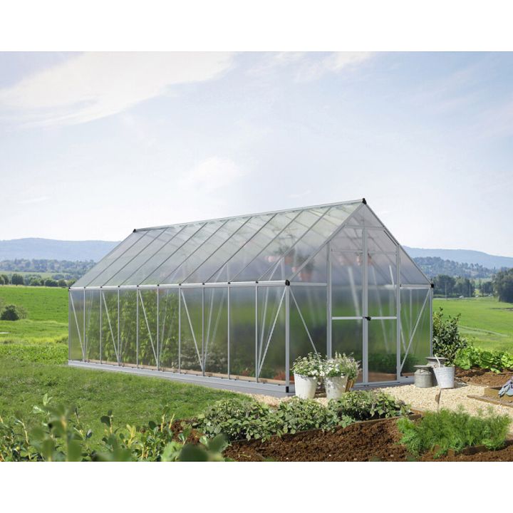 Kasvuhoone Palram-Canopia Essence 14,7 m², hõbedane