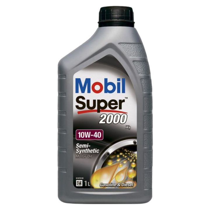 Poolsünteetiline mootoriõli Mobil Super 2000 10W40 1 l
