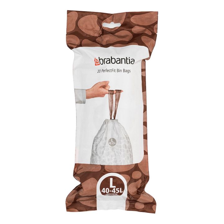 Prügikotid Brabantia PerfectFit L 40-45 l, valge 
