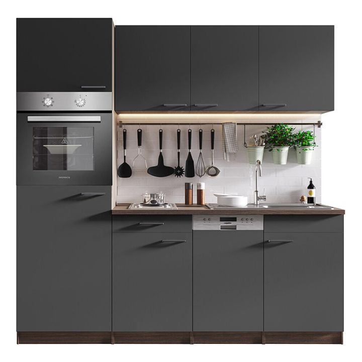 Miniköök Oliver Respekta 2,05 m hall, elektripliidiga