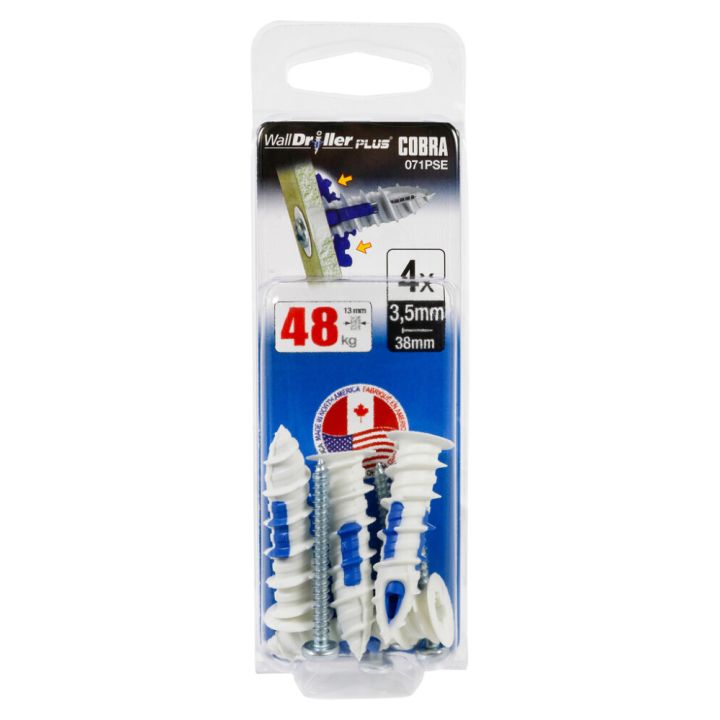 Kipsplaaditüübel Cobra WallDriller Plus 3,5 mm 4 tk