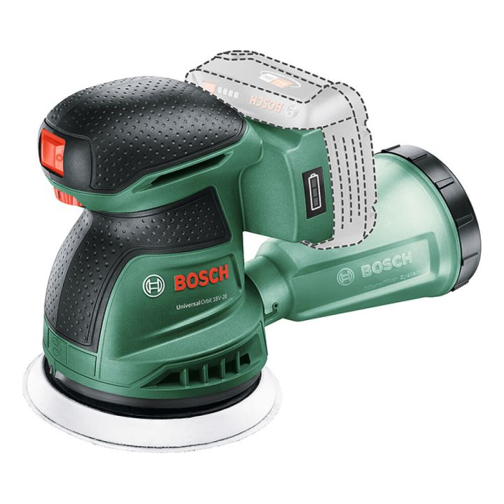 Akuekstsentriklihvija Bosch UniversalOrbit 18V-20