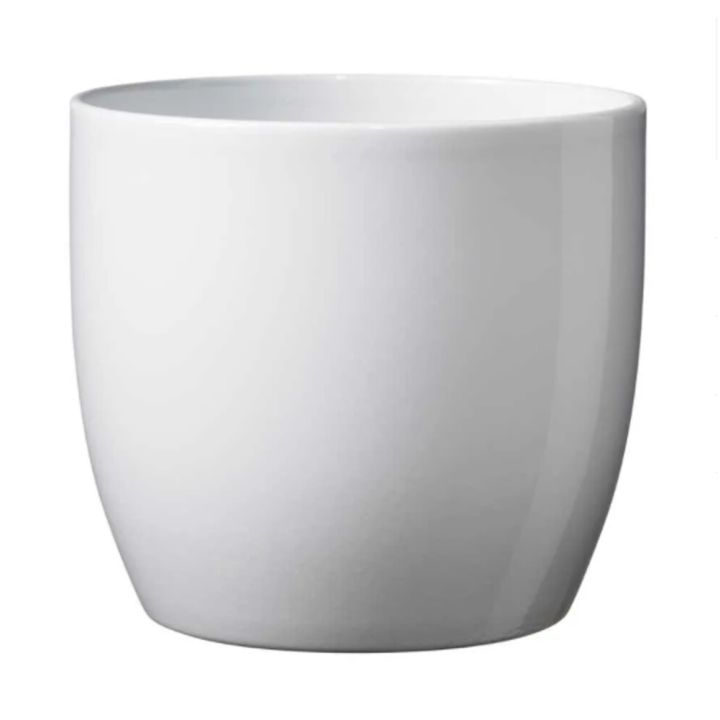 Ümbrispott Basel Ø 12 cm, valge