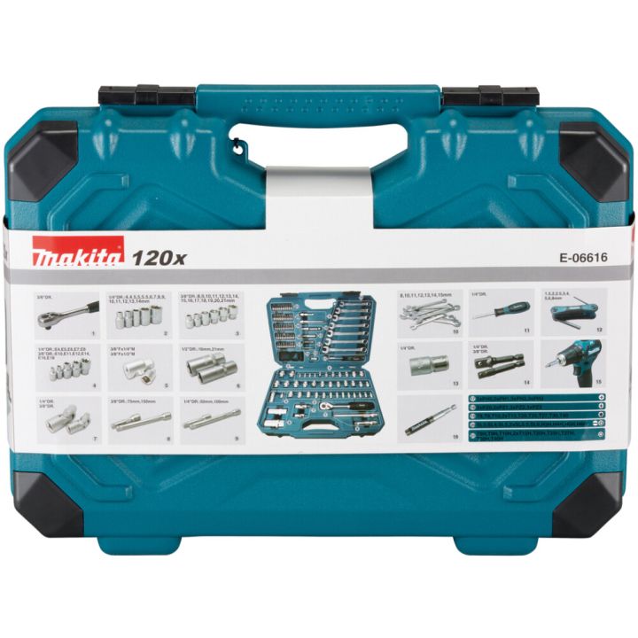 Tööriistakomplekt Makita E-06616 120-osaline