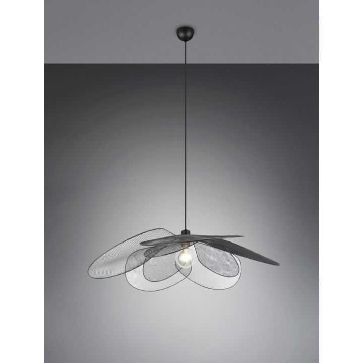 Rippvalgusti Trio Fleure mattmust Ø 87 cm