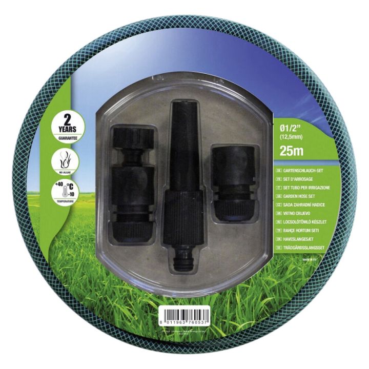 Vooliku komplekt otsikutega 13 mm (1/2"), 25 m