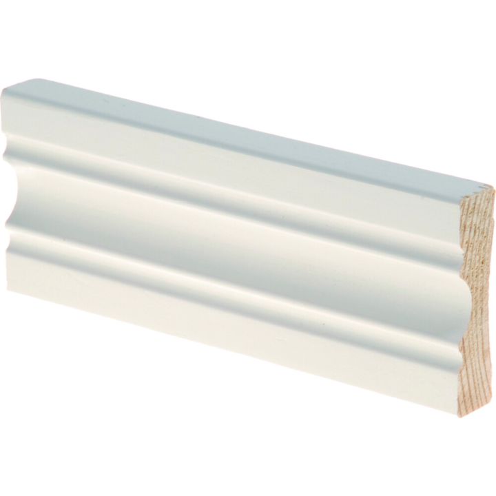 Katteliist 16 x 60 x 2200 mm, mänd valge