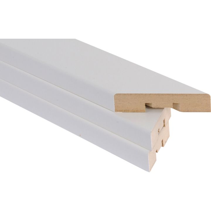 Uksepiirdeliistude komplekt MDF, valge 12 x 42 mm