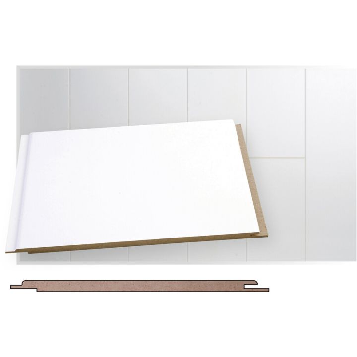 Laepaneel Maler MDF STP valge poolläikiv, 6 x 160 x 1200 mm