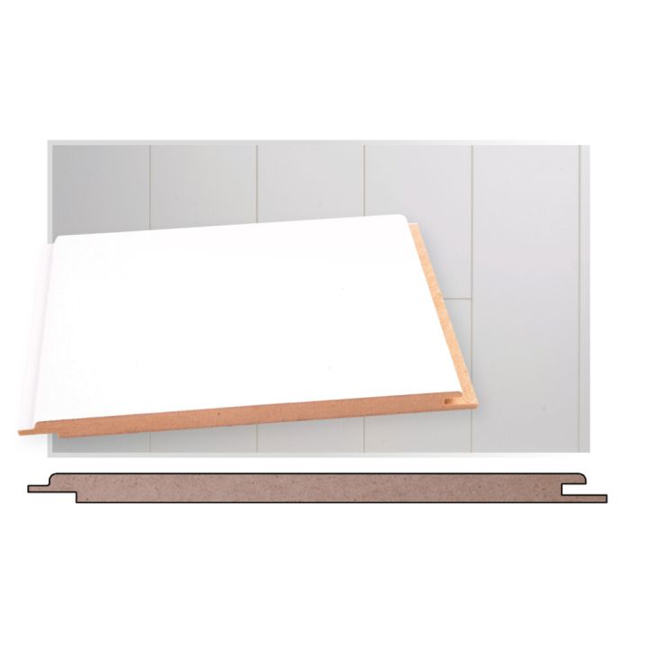Laepaneel Maler MDF valge 10 x 185 x 2070 mm