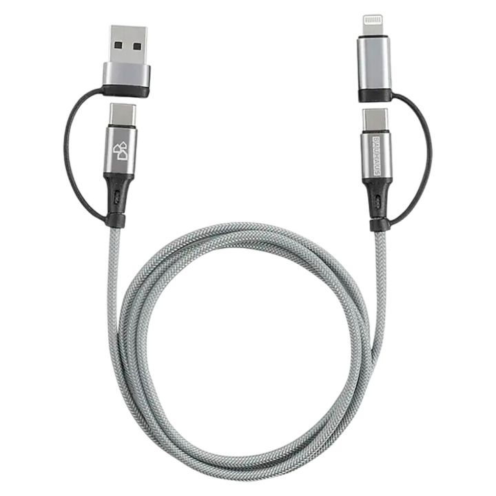 USB-kaabel Bauhaus 2+2 hõbe 1 m