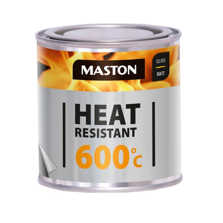 Kuumuskindel värv Maston Heat Resistant 600 °C 250 ml, hõbedane