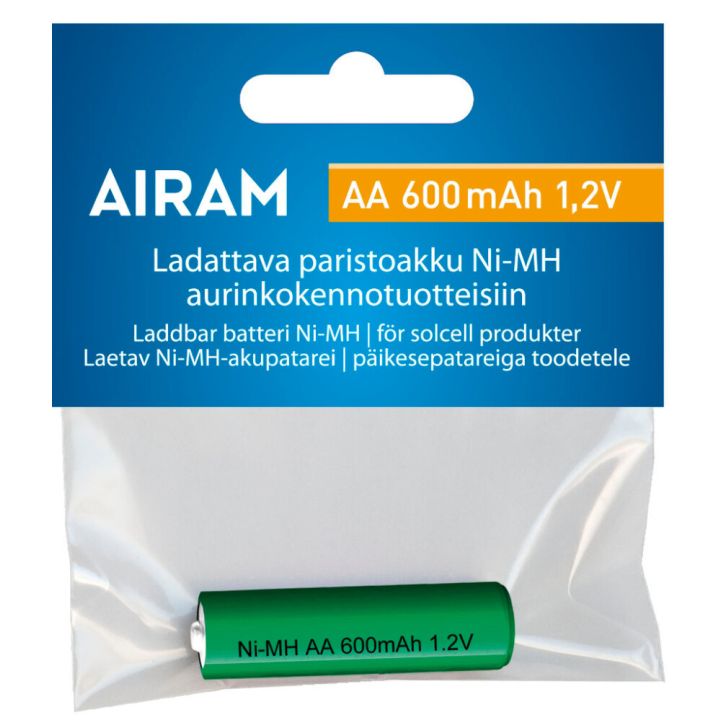 Ni-MH akupatarei AA 600 mAh