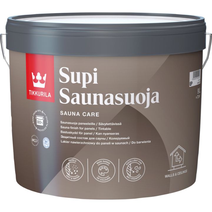 Saunakaitseaine Tikkurila Supi Saunasuoja 9 l