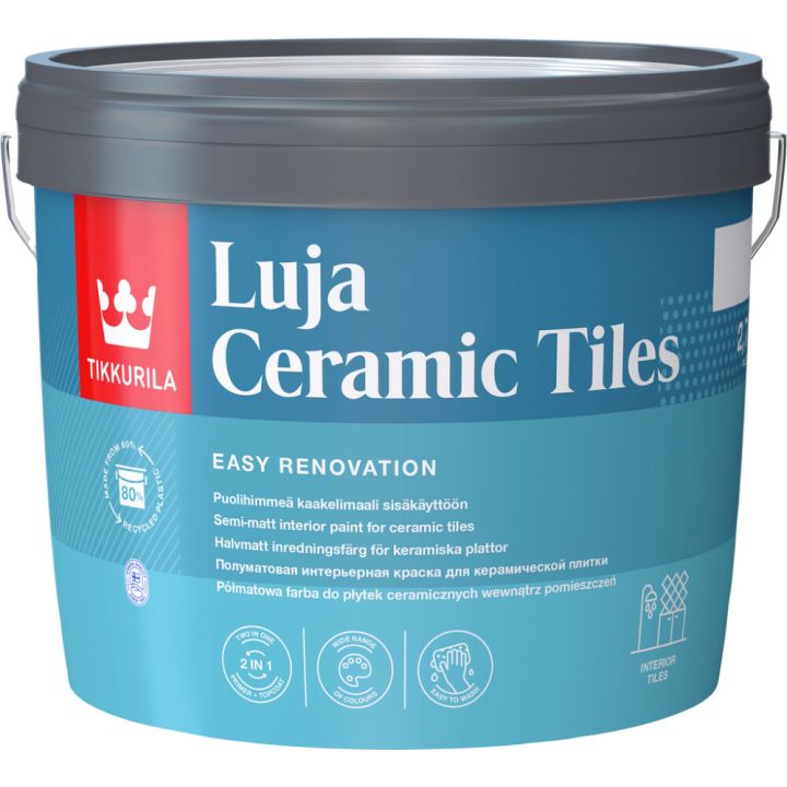 Keraamiliste plaatide värv Tikkurila Ceramic Tiles C värvitu ainult toonimiseks 2,7 l