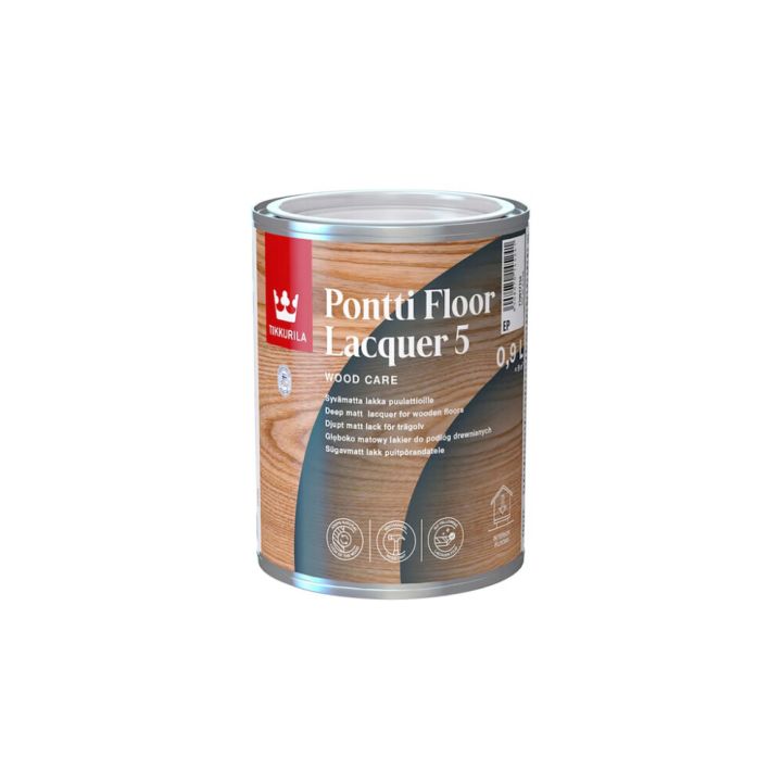 Puitpõrandalakk Tikkurila Pontti Floor Lacquer 5 0,9 l