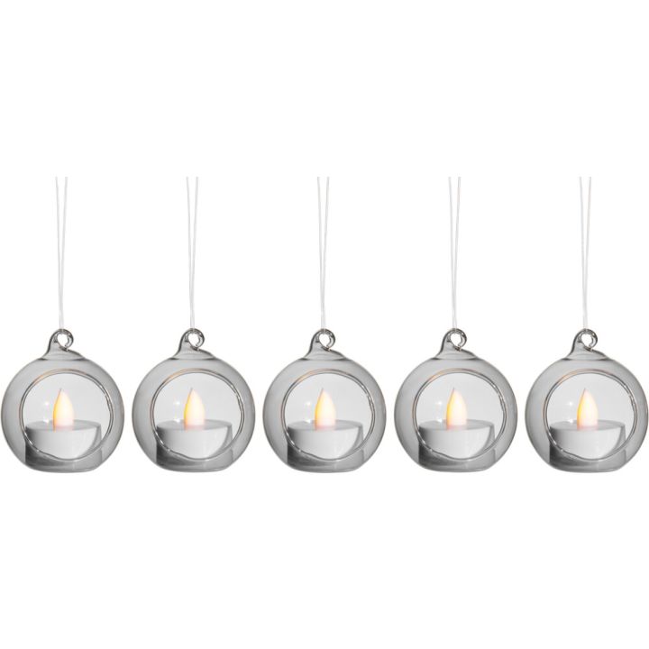 LED-küünal klaasümbrises 5 tk/pk