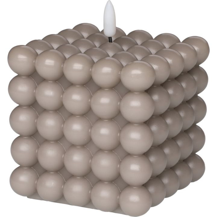 Küünal Bubble LED 3D leegiga 7,5 x 7,5 x 9 cm, hall