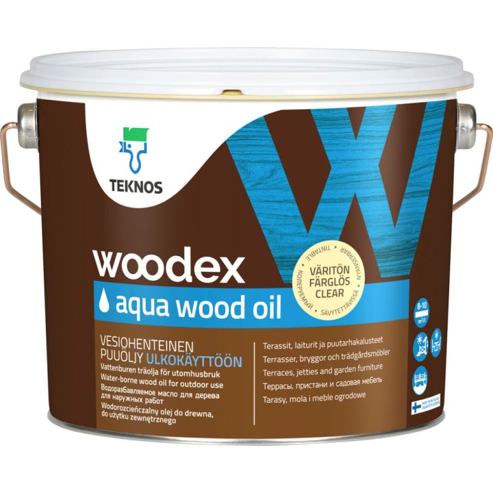 Puiduõli Teknos Woodex Aqua Wood Oil, värvitu 2,7 l