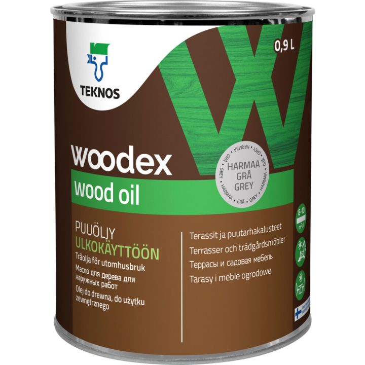 Puiduõli Teknos Woodex Wood Oil, hall 0,9 l
