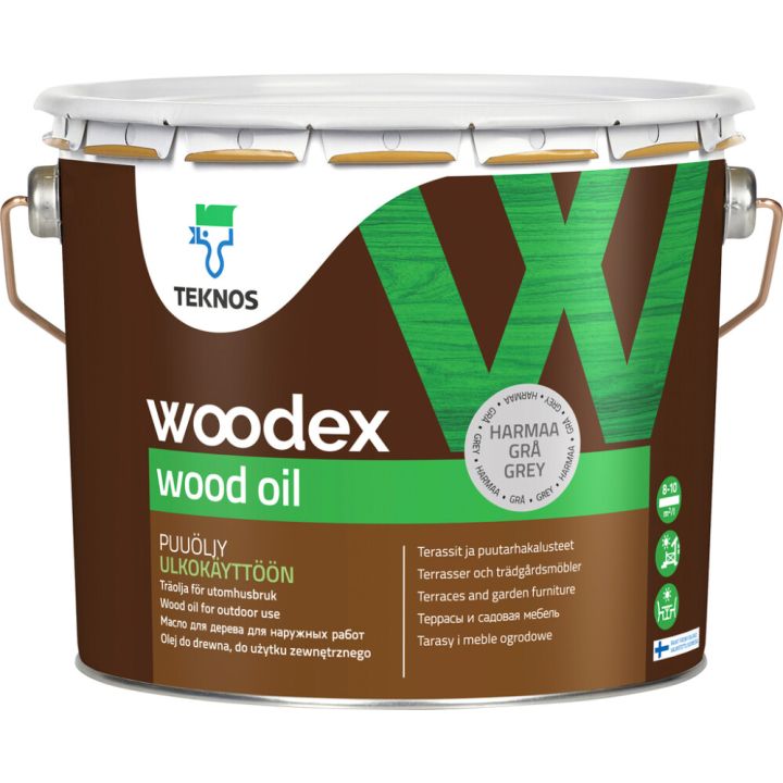 Puiduõli Teknos Woodex Wood Oil, hall 2,7 l