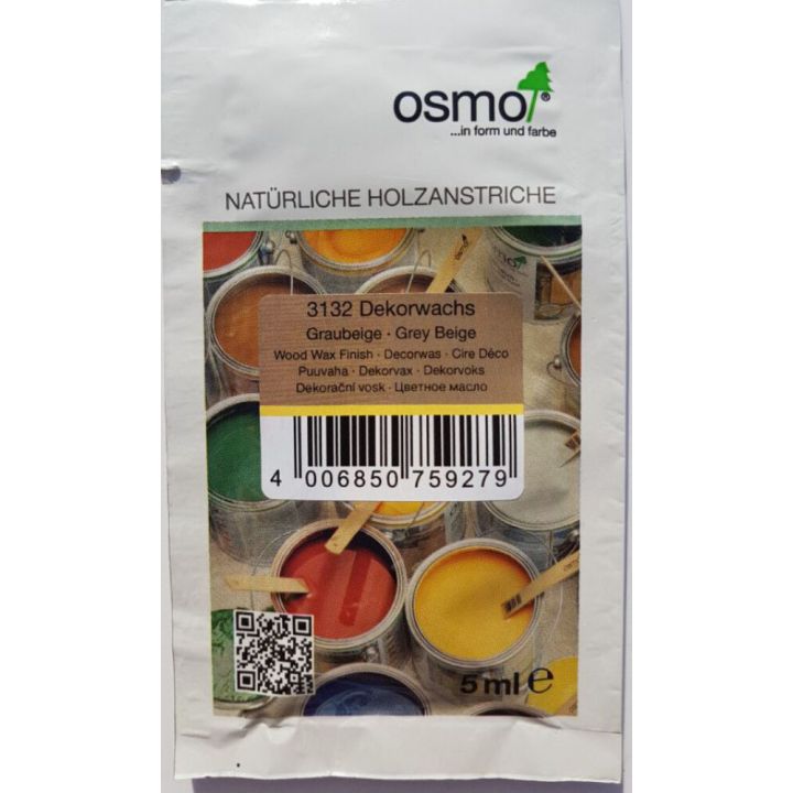 Tooniv õlivaha tester läbipaistev Osmo 3132 Grey Beige 5 ml