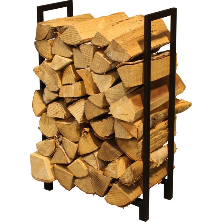 Küttepuude riiul Pisla HTT, must