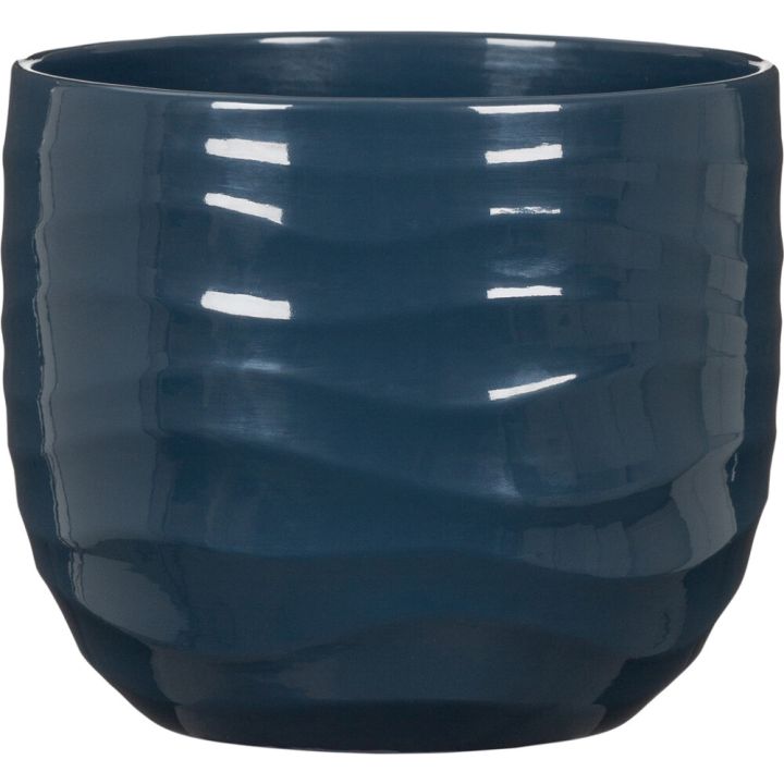 Ümbrispott Breeze Ø 18 cm, tumesinine