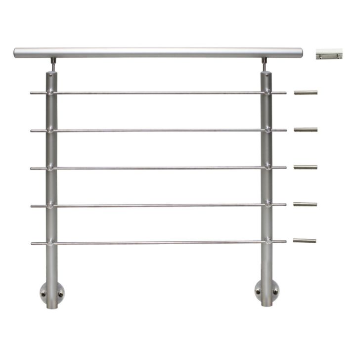 Piirdekomplekt sise- ja väliskasutuseks AG1, anodeeritud alumiinium, külgmine paigaldus