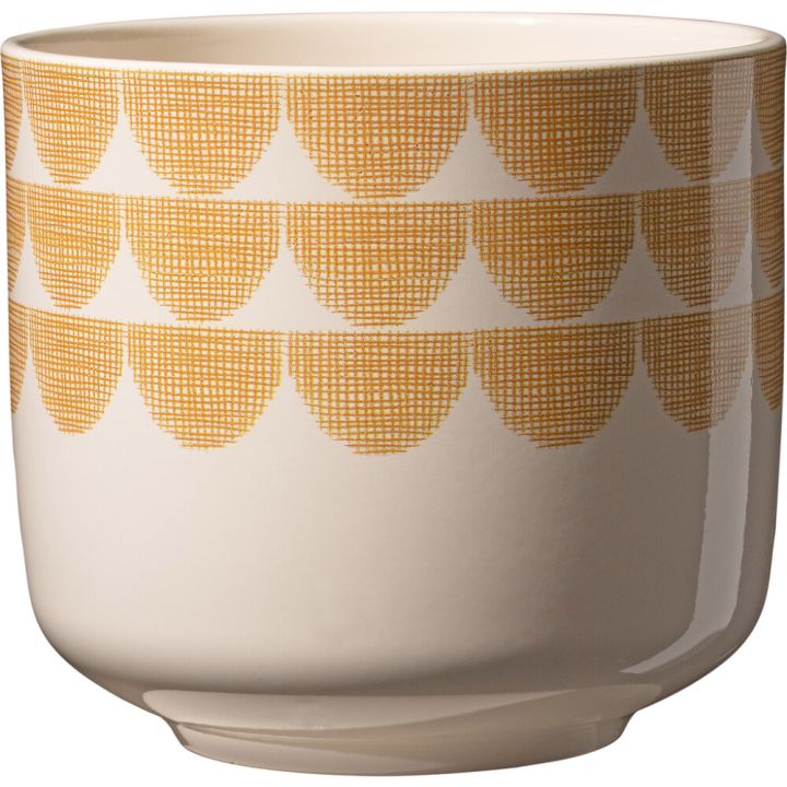 Ümbrispott Bari Retro Ø 13 cm, beežkollane