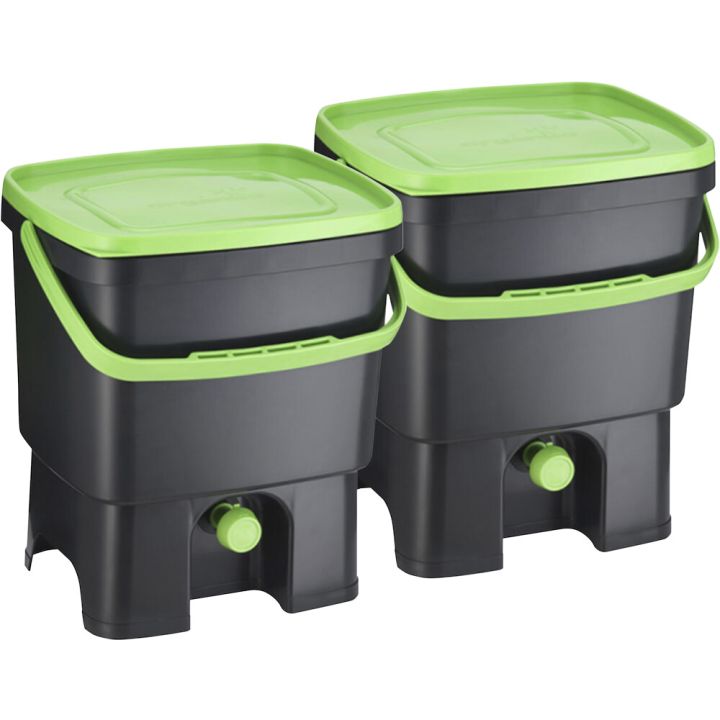 Köögikomposter BioProffa Bokashi Organko must/roheline