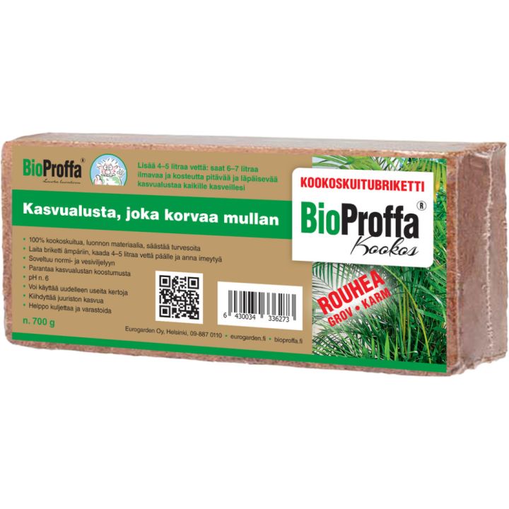 Kookoskiubrikett Bioproffa 700 gr, jämedakoeline