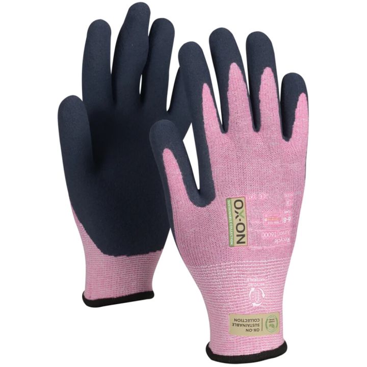 Töökindad OX-ON Recycle Junior 16000 4-6 aastastele Helepunane