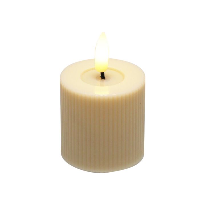 LED-küünal 5 x 6 cm, beež