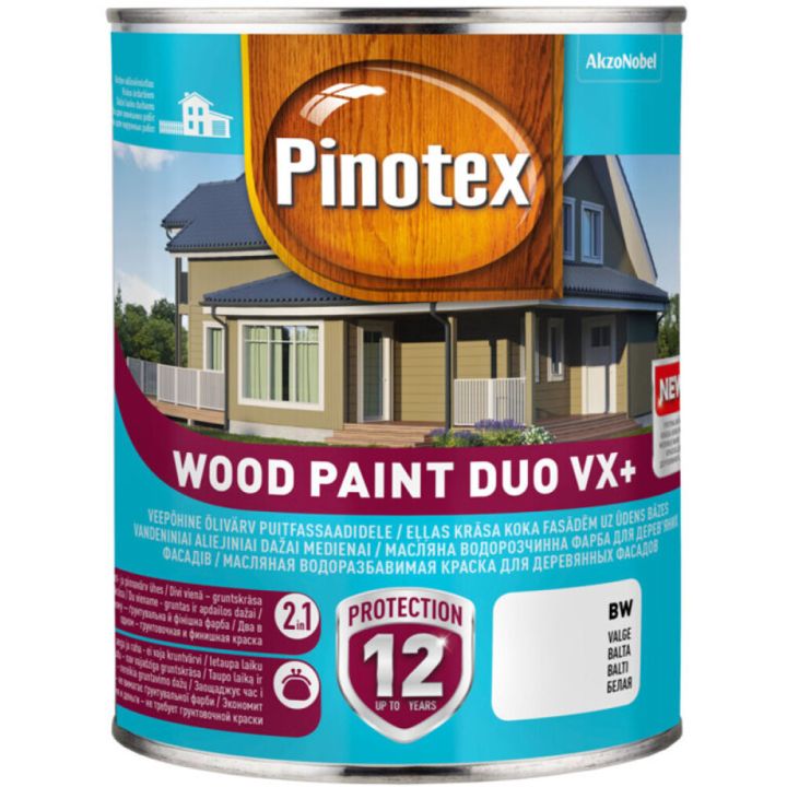 Pinotex Wood Paint Duo VX+ BW 2,5 l, valge