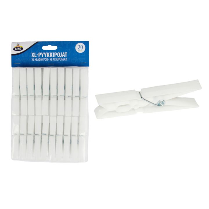 XL-pesupulgad Aino 20 tk, valge