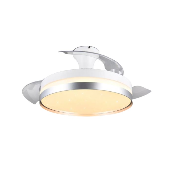 LED-plafoon ventilaatoriga Reality Leuchten Lindberg Ø 100 cm