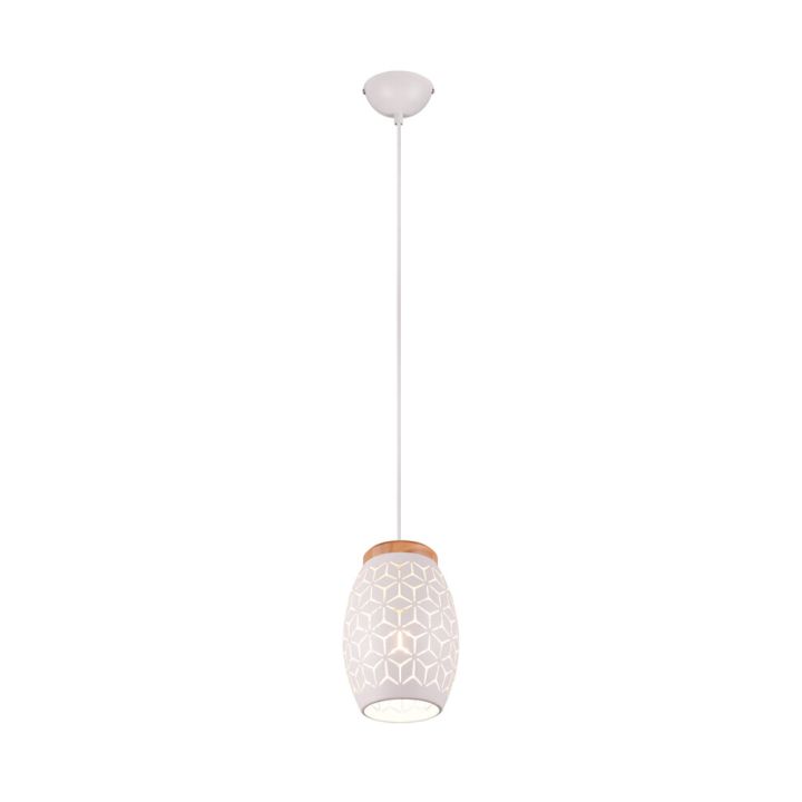 Rippvalgusti Trio Bidar Ø 15 cm valge